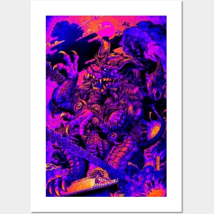 Retro Godzilla Barong Posters and Art